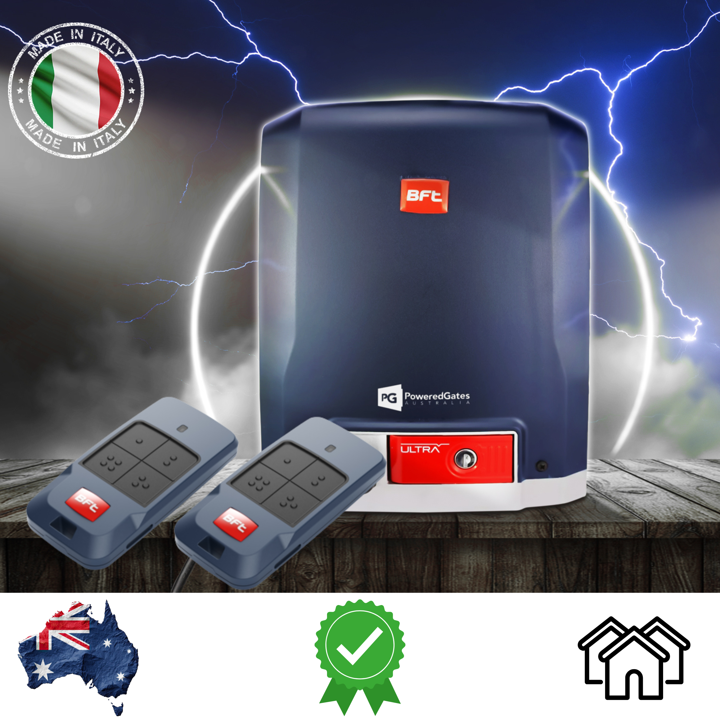 BFT Deimos ULTRA Sliding Gate Motor 400kg Kit