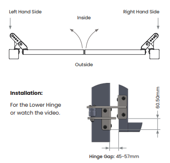 Rising Hinge for Automatic Swing Gate - Powered Gates Australia