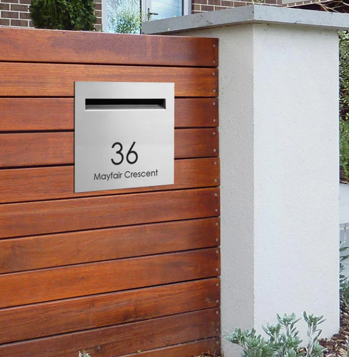Number Signage for Milkcan Parcel Box - Powered Gates Australia