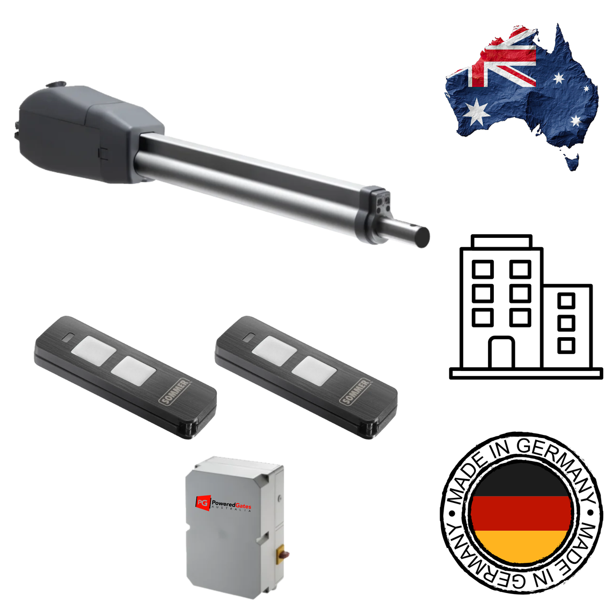 Sommer Twist XL Single Swing Gate Motor - Industrial - Powered Gates Australia