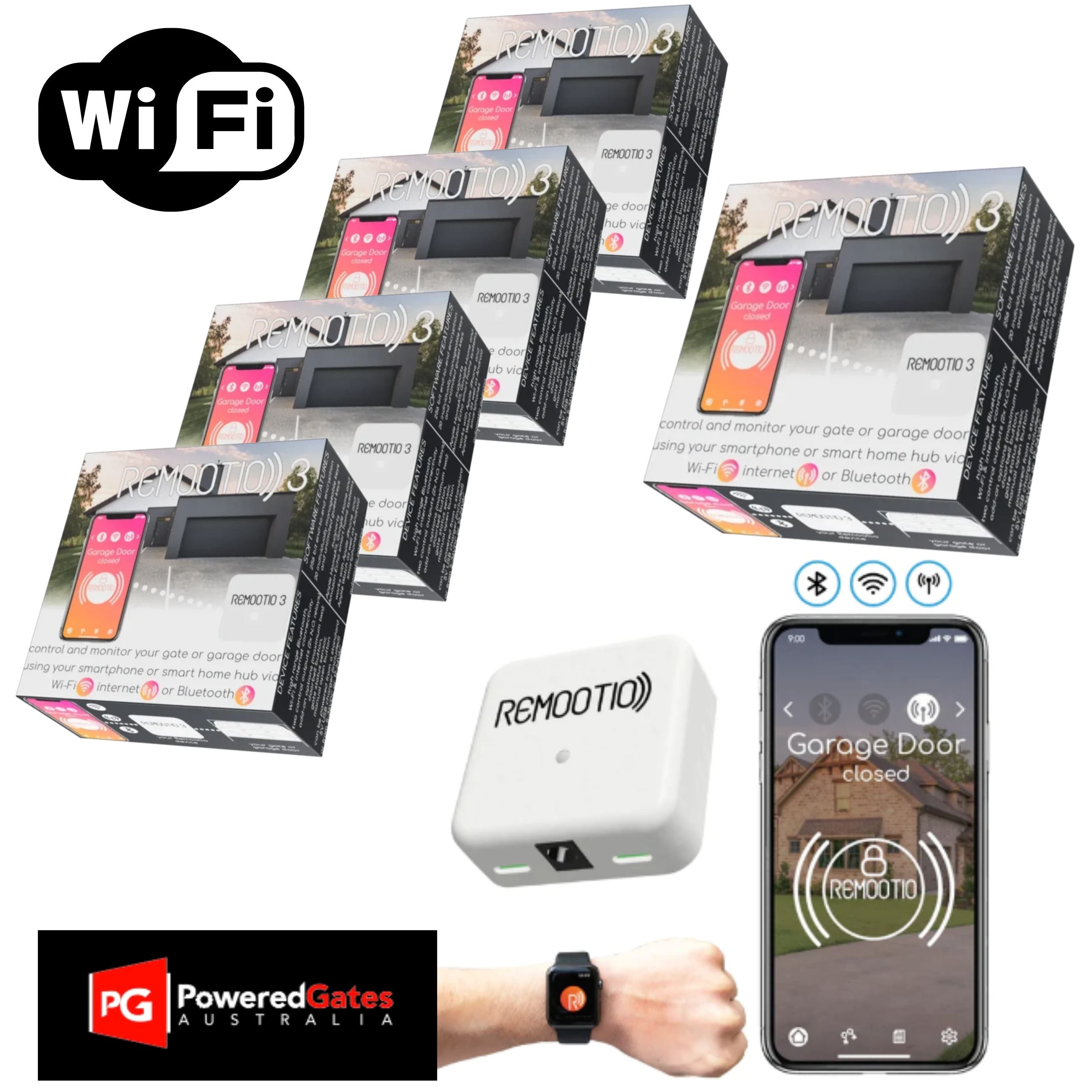 Remootio 3 Wifi & Bluetooth Gate & Garage Door Opener - Bulk Buy - Powered Gates Australia