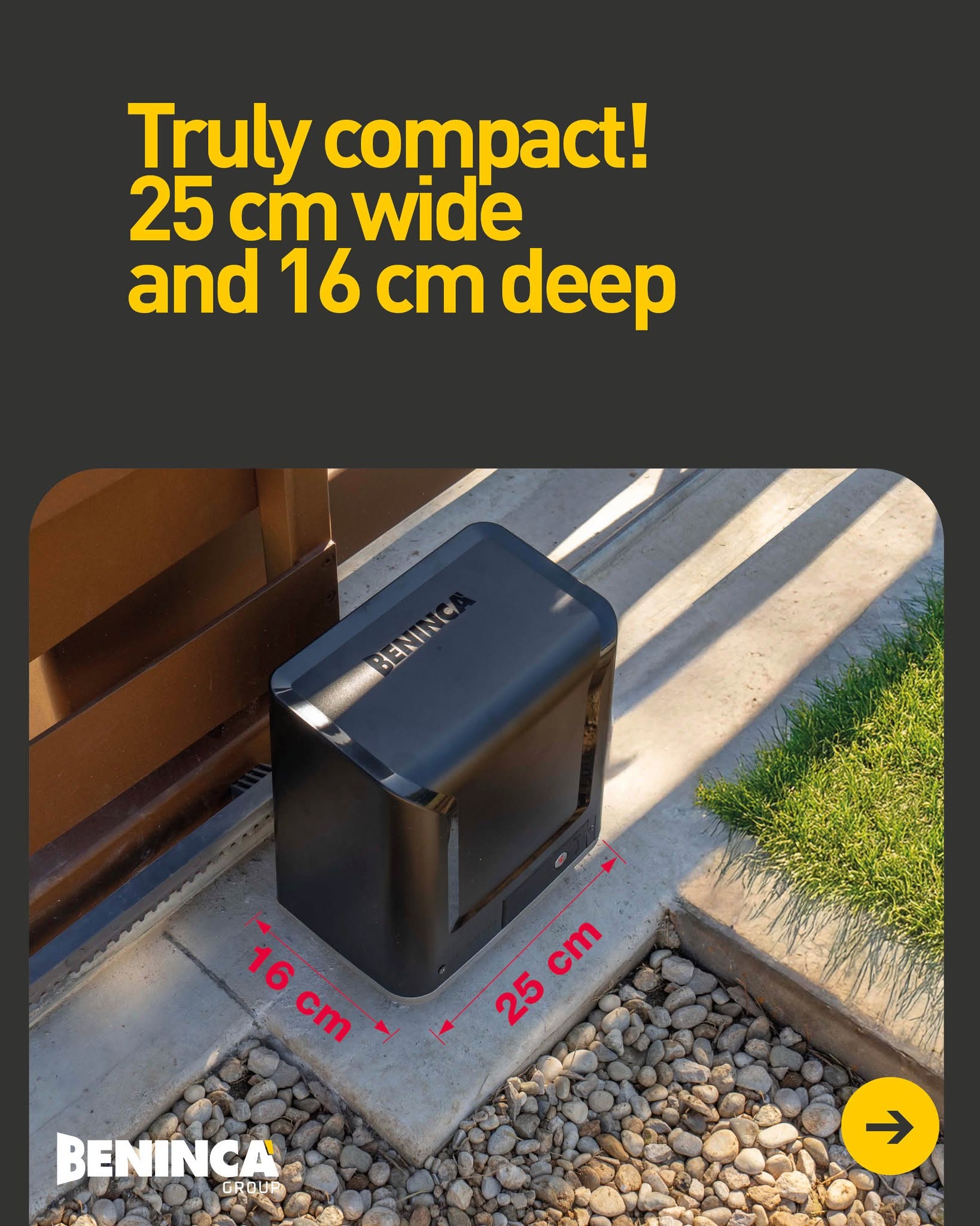 Beninca Wolf 450kg Sliding Gate Motor + Remotes