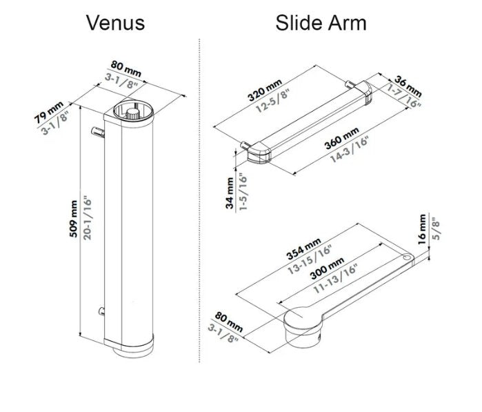 Locinox Venus Automatic Pedestrian Swing Gate Motor - Powered Gates Australia