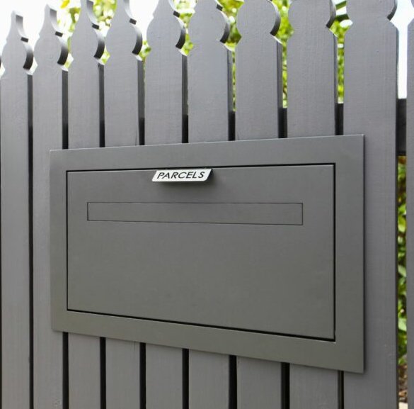 Parcel Mail Letterbox - Front Fence - Milkcan Geneva - Powered Gates Australia