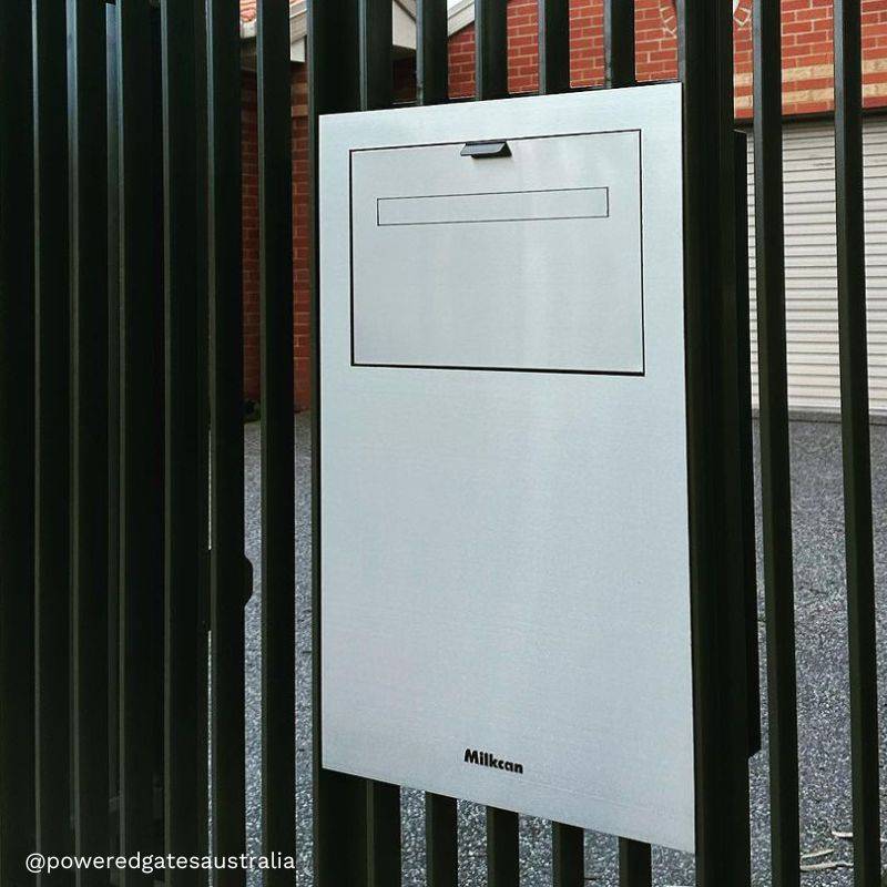 Parcel Mailbox - Front Fence - Stainless Steel Letterbox - Powered Gates Australia