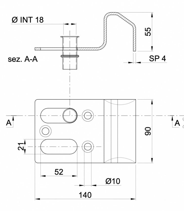 Swing Gate Hardware - Centre Ground Stop - Steel - Powered Gates Australia