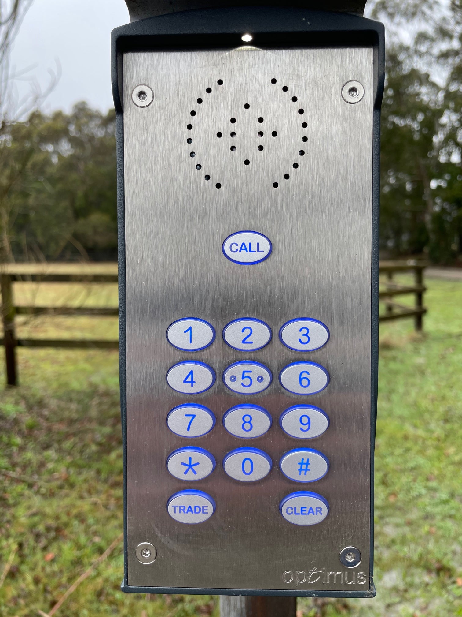 Intercom - 4G Gsm Audio Intercom by Optimus - ON SALE - with pin code keypad - Powered Gates Australia