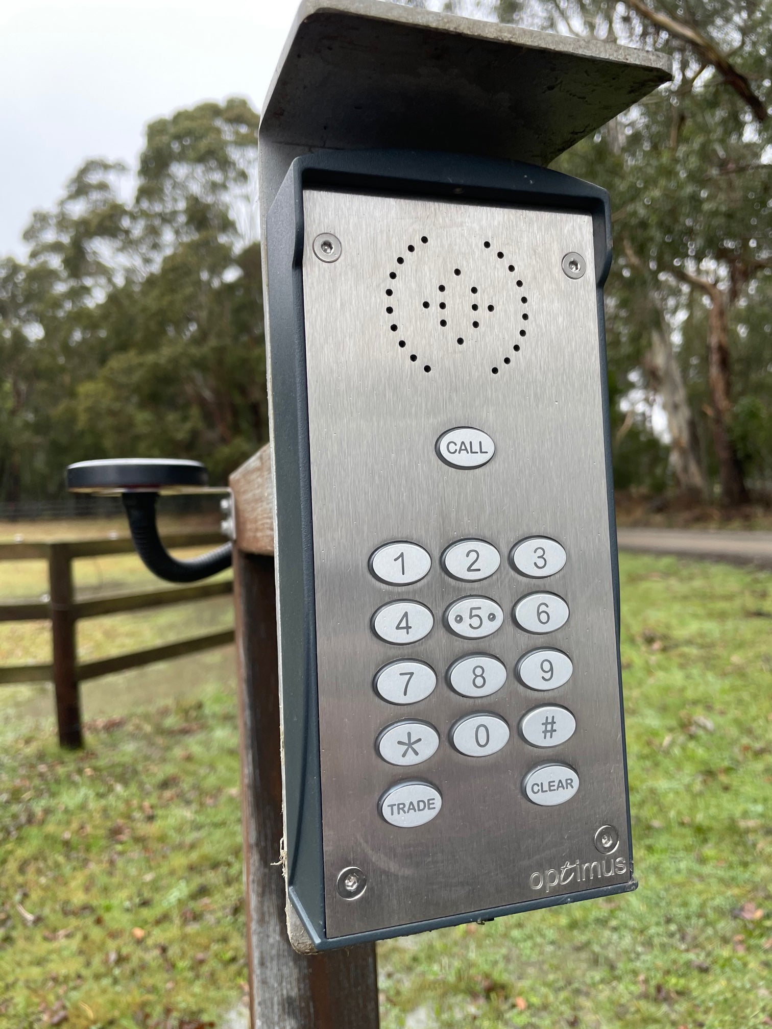 Intercom - 4G Gsm Audio Intercom by Optimus - ON SALE - with pin code keypad - Powered Gates Australia