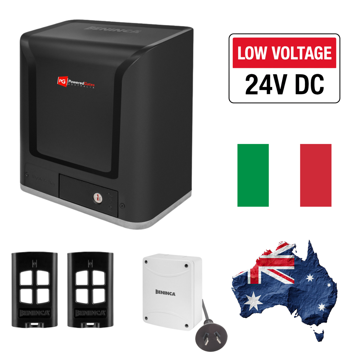 Beninca Wolf 450kg Sliding Gate Motor - 24v Transformer