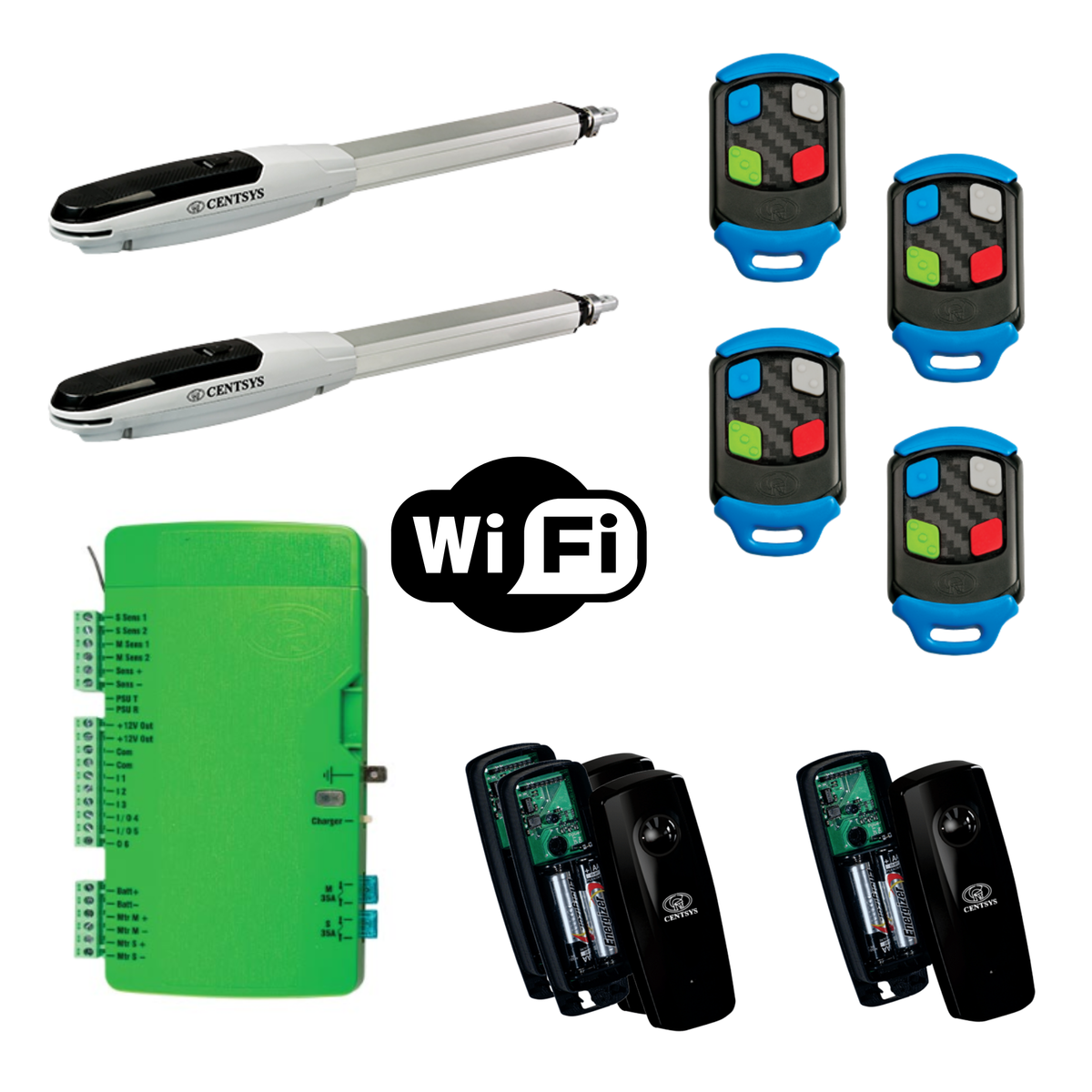 Centsys V-Series Smart Double Swing Gate Motor Bundle