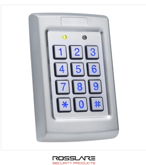 Rosslare Pin Code Entry Keypad for Gates & Doors - Stainless Steel with backlight - Powered Gates Australia