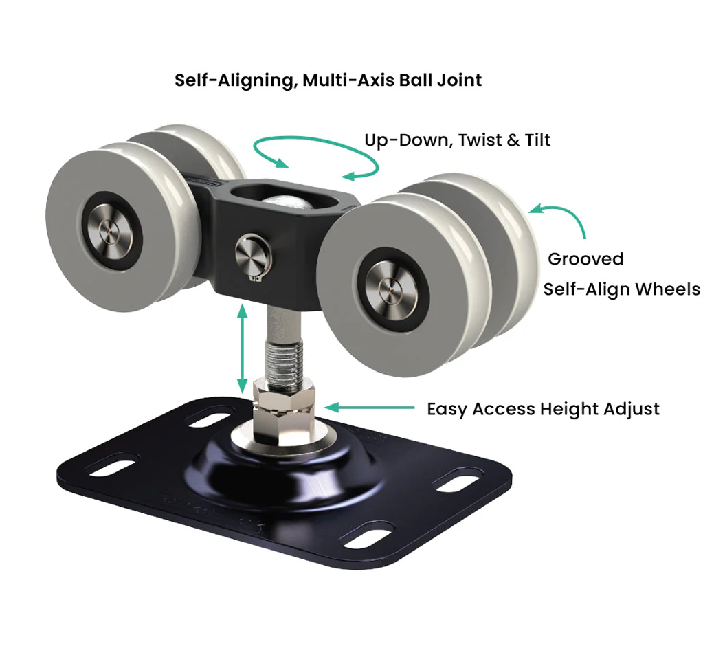 Aluminium Cantilever Sliding Gate Hardware Kit - Powered Gates Australia