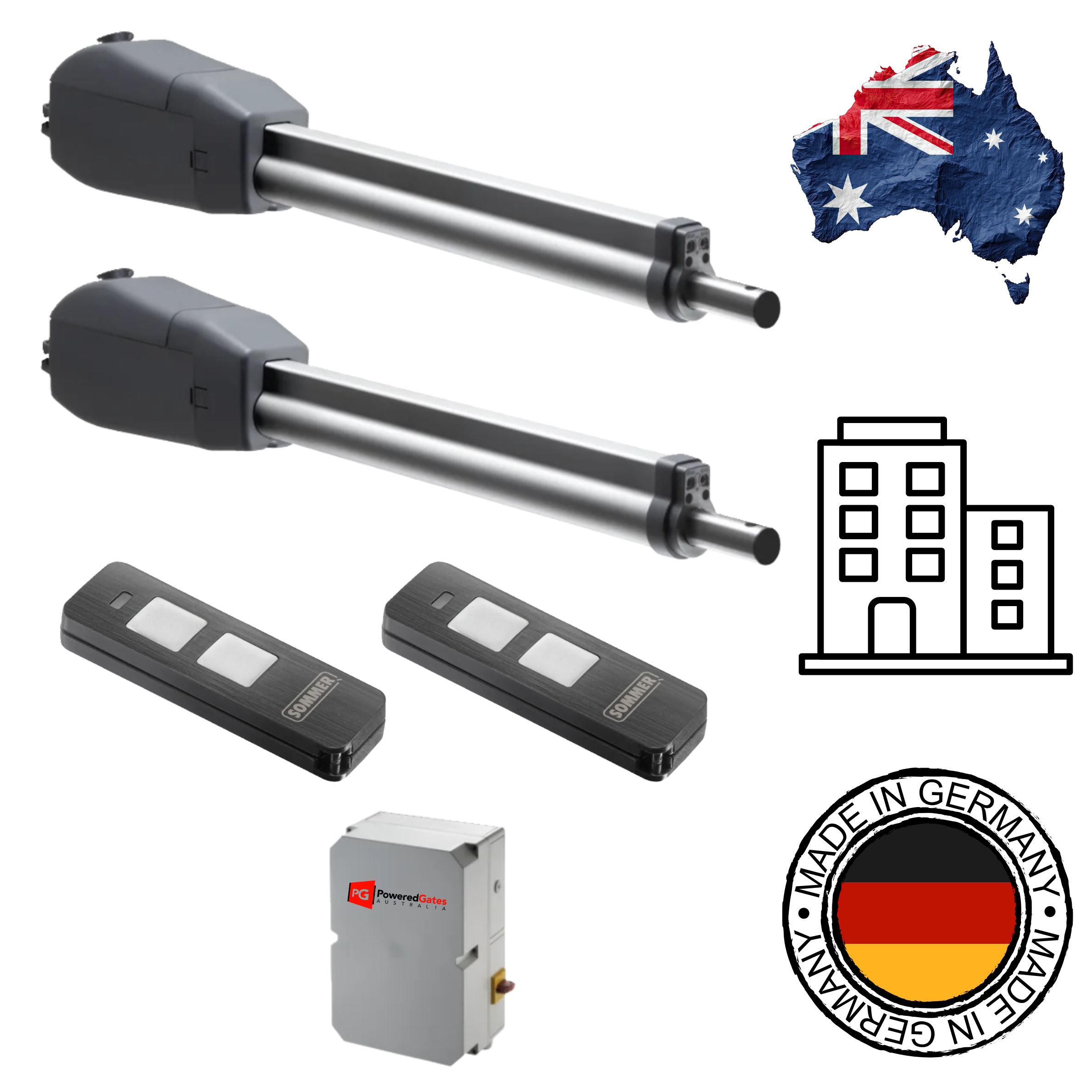 Sommer Twist XL Double Swing Gate Motor - Industrial - Powered Gates Australia