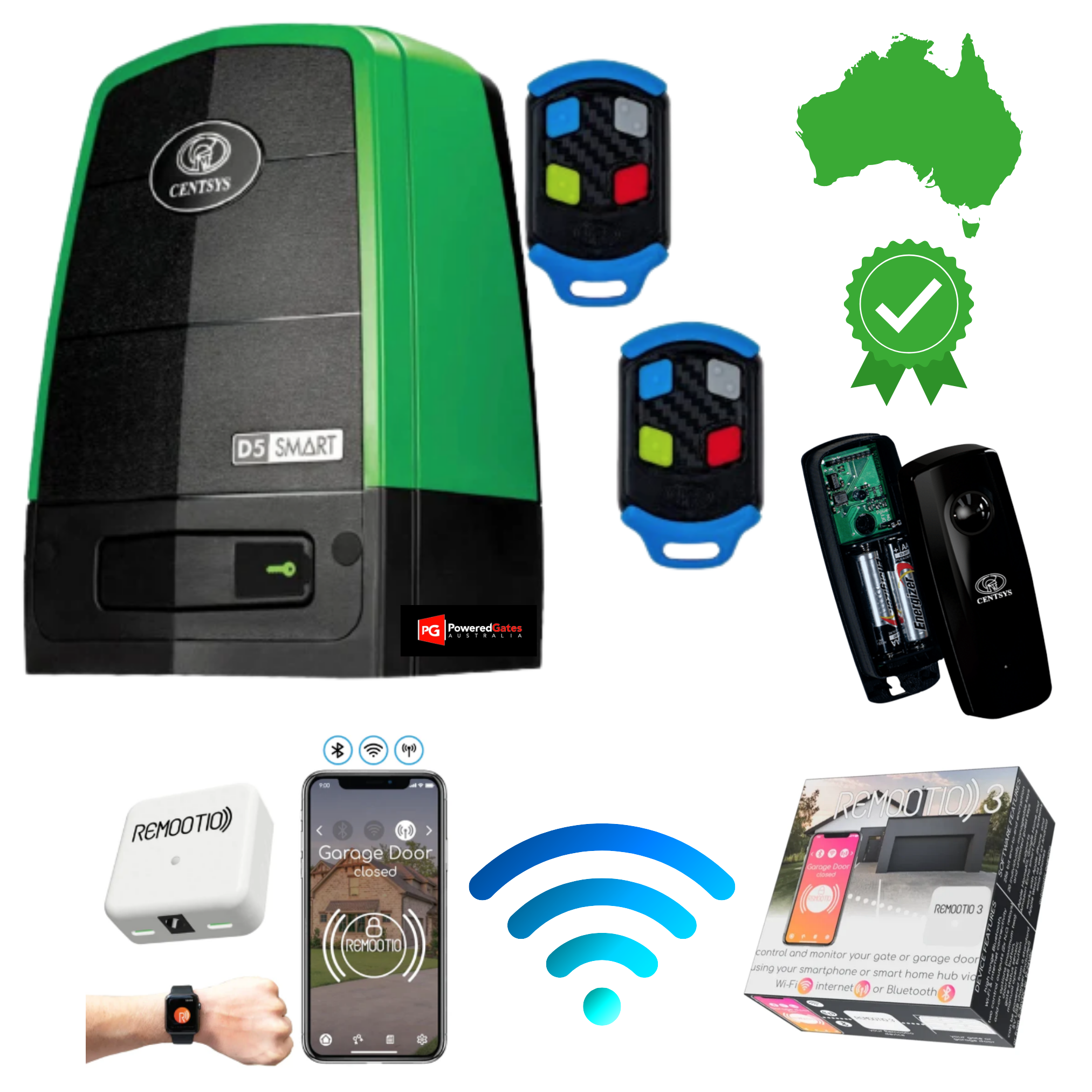 Centsys X Remootio D5 Evo Smar Sliding Gate Motor Wifi Bundle