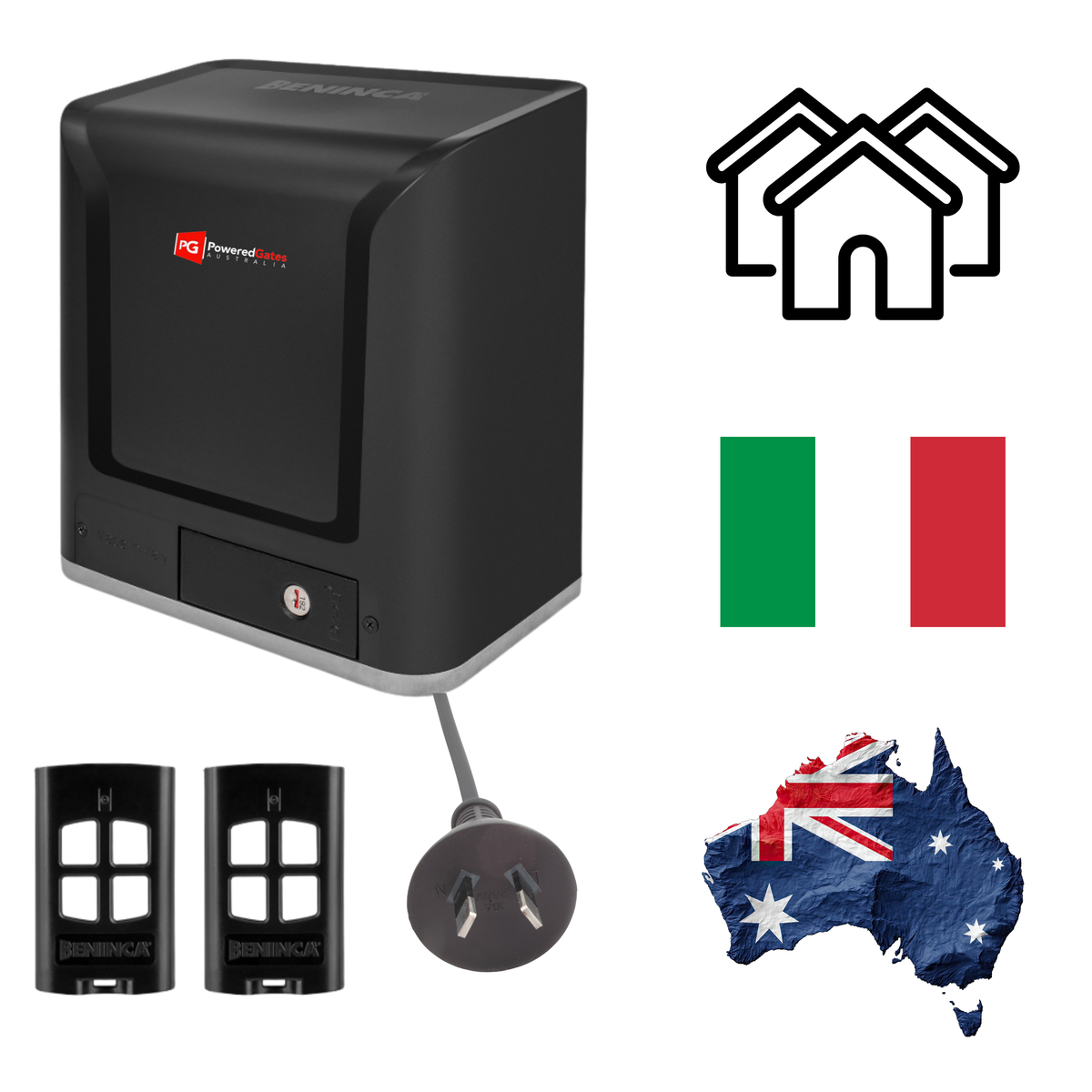 Beninca Wolf 450kg Sliding Gate Motor + Remotes