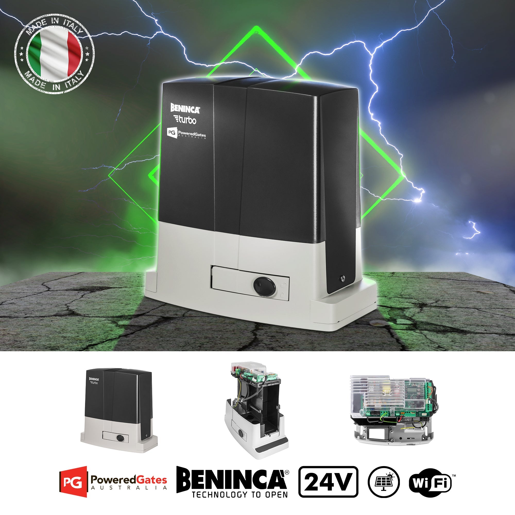 Beninca Bull Fast Sliding Gate Motor - 600kg - Powered Gates Australia