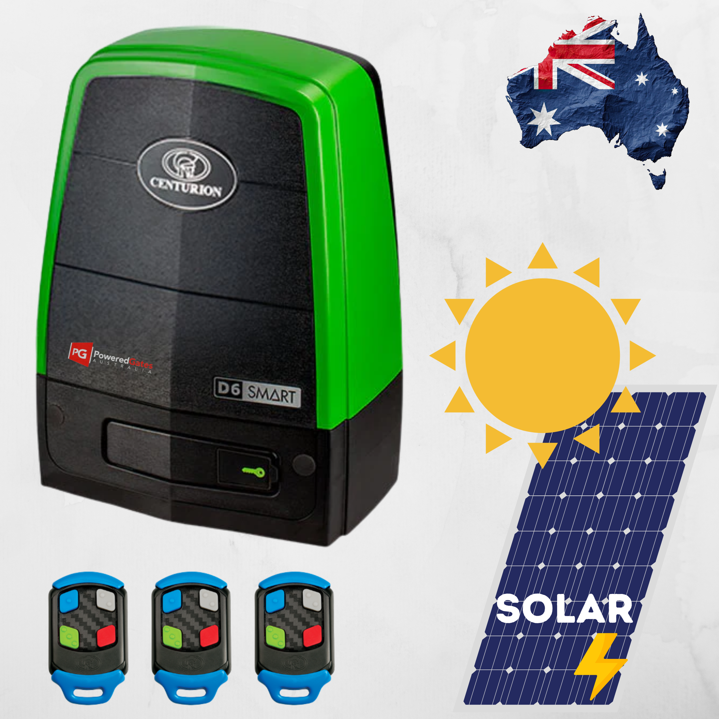 Centsys Solar D6 Smart Sliding Gate Motor Kit 24v - Powered Gates Australia