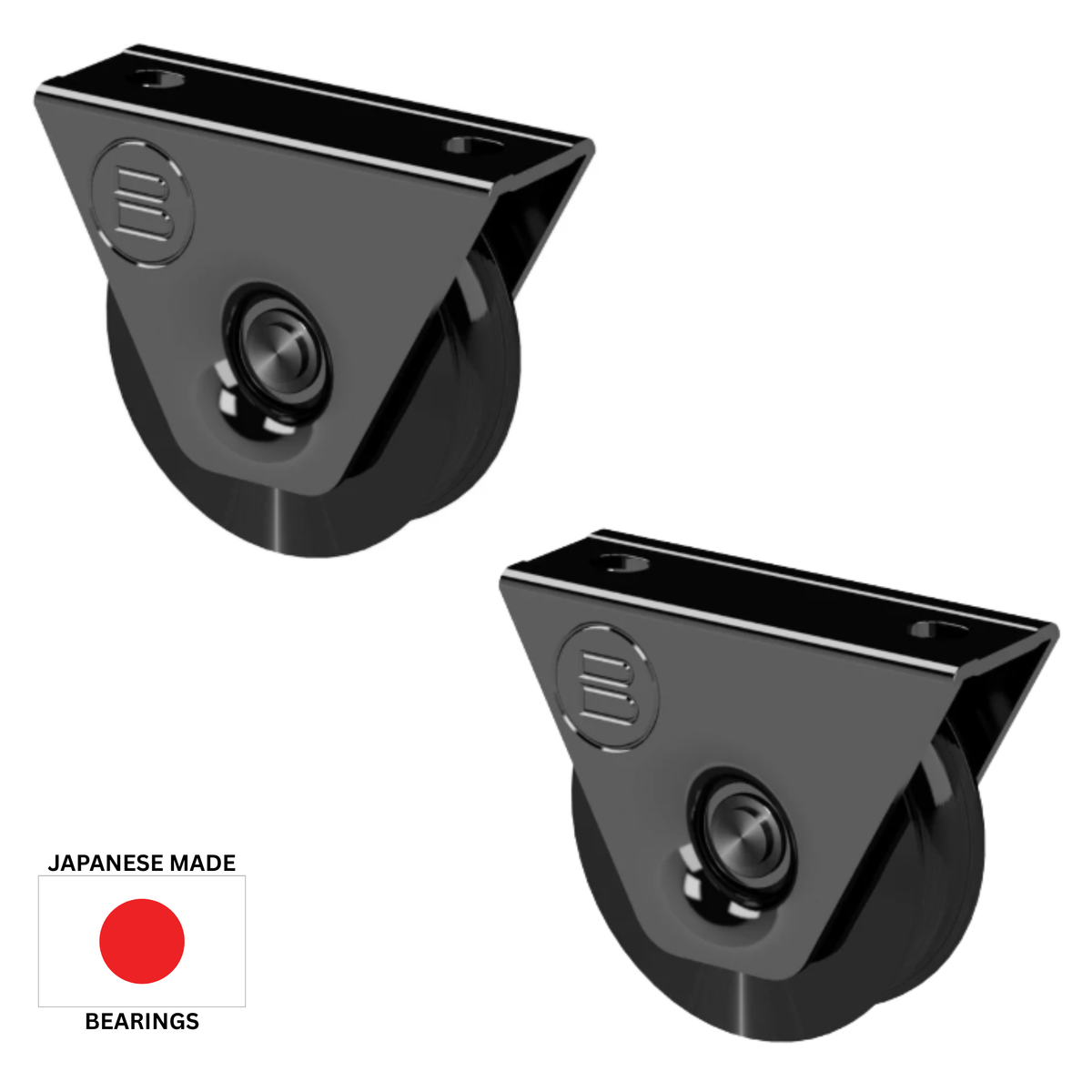 Boss Black Sliding Gate Bottom Mount Wheel - 800kg